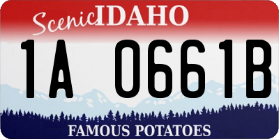 ID license plate 1A0661B