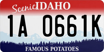 ID license plate 1A0661K