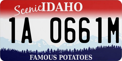 ID license plate 1A0661M