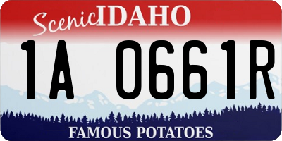 ID license plate 1A0661R