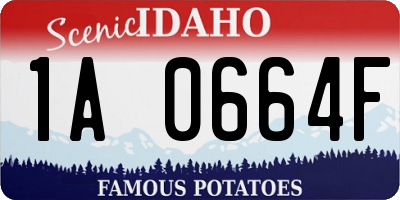 ID license plate 1A0664F