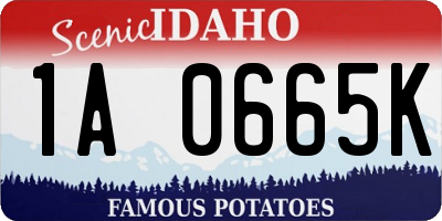 ID license plate 1A0665K
