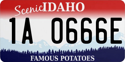 ID license plate 1A0666E
