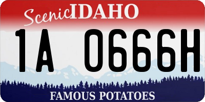 ID license plate 1A0666H