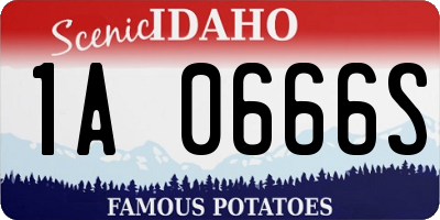 ID license plate 1A0666S