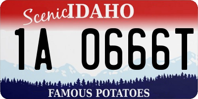 ID license plate 1A0666T