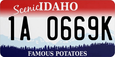 ID license plate 1A0669K