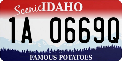 ID license plate 1A0669Q