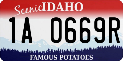 ID license plate 1A0669R