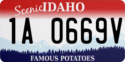 ID license plate 1A0669V
