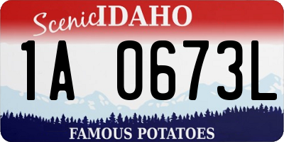 ID license plate 1A0673L