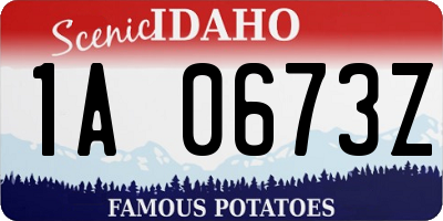 ID license plate 1A0673Z