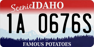 ID license plate 1A0676S