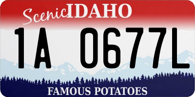 ID license plate 1A0677L