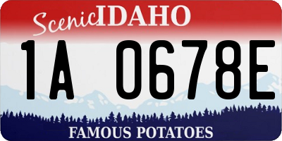 ID license plate 1A0678E