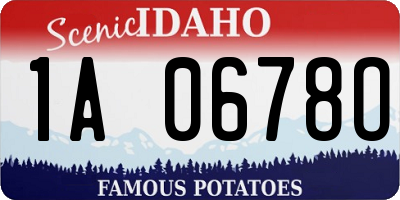 ID license plate 1A0678O