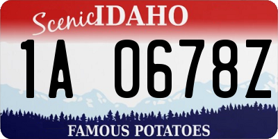 ID license plate 1A0678Z