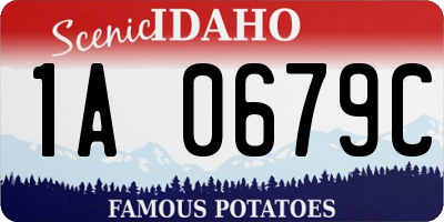 ID license plate 1A0679C