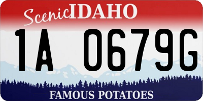 ID license plate 1A0679G