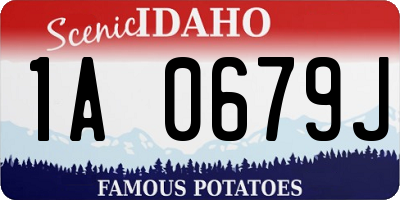 ID license plate 1A0679J