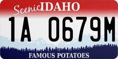 ID license plate 1A0679M