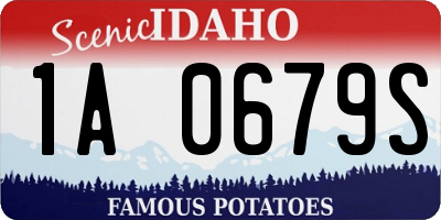 ID license plate 1A0679S