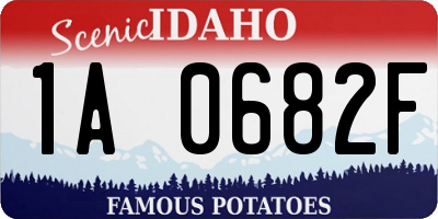 ID license plate 1A0682F