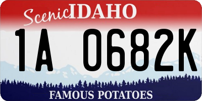ID license plate 1A0682K