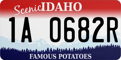 ID license plate 1A0682R