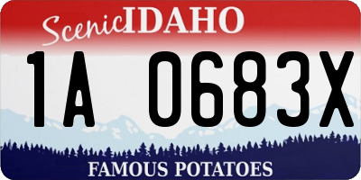 ID license plate 1A0683X