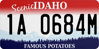 ID license plate 1A0684M