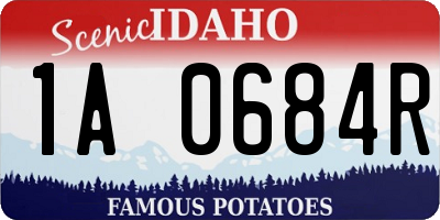 ID license plate 1A0684R