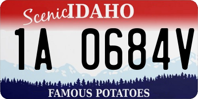 ID license plate 1A0684V