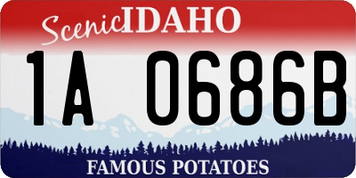 ID license plate 1A0686B