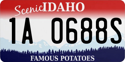 ID license plate 1A0688S