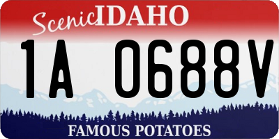 ID license plate 1A0688V