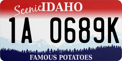 ID license plate 1A0689K
