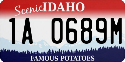 ID license plate 1A0689M