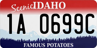 ID license plate 1A0699C