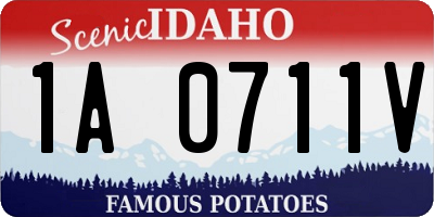 ID license plate 1A0711V