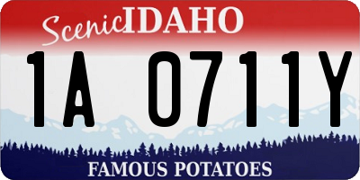 ID license plate 1A0711Y