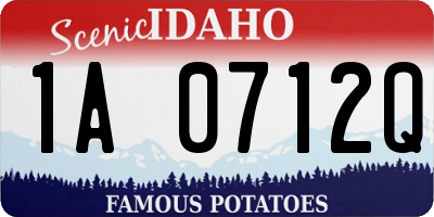 ID license plate 1A0712Q