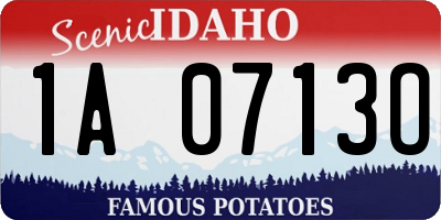 ID license plate 1A0713O