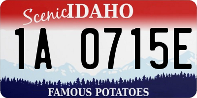 ID license plate 1A0715E