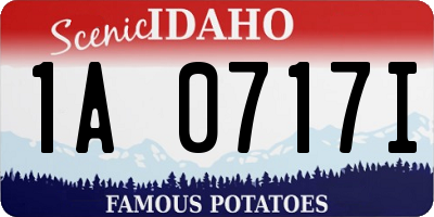 ID license plate 1A0717I