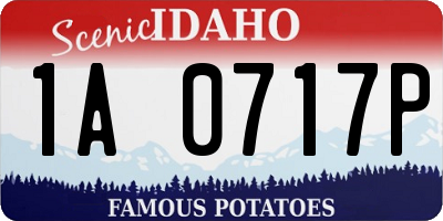 ID license plate 1A0717P