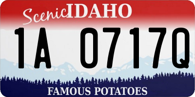 ID license plate 1A0717Q