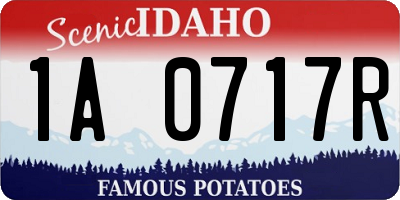 ID license plate 1A0717R