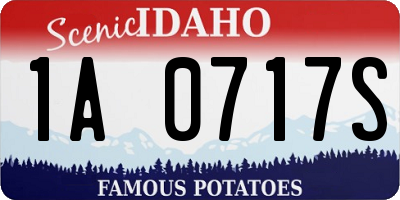 ID license plate 1A0717S