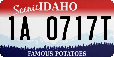 ID license plate 1A0717T